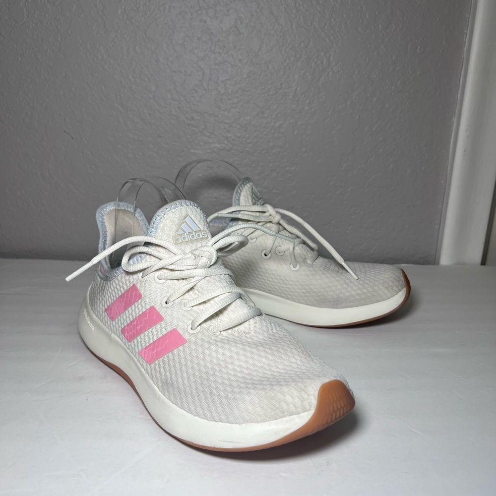 Adidas  White Pink Cloudfoam Pure Sneakers